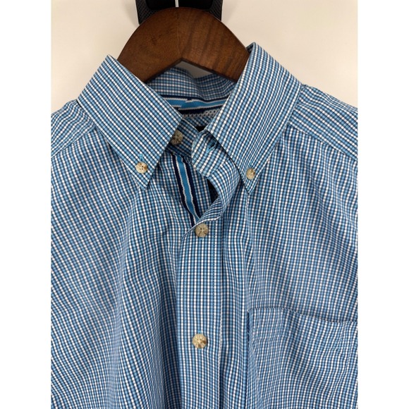 Ariat Pro Series Mens Blue Gingham Long Sleeve Button Down Shirt Small 10013022 - Picture 6 of 12